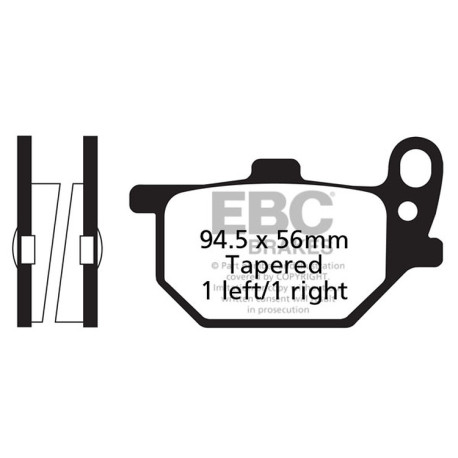 Freni EBC Moto EBC Pastiglie freno Organic FA FA061 | race-shop.it