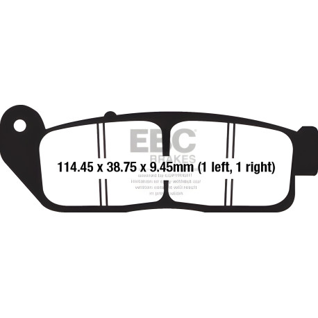 Freni EBC Moto EBC Pastiglie freno Organic FA FA672 | race-shop.it