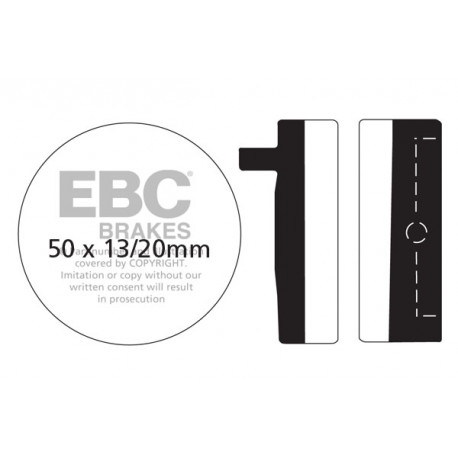 Freni EBC Moto EBC Pastiglie freno Semi-Sintered FA012V | race-shop.it