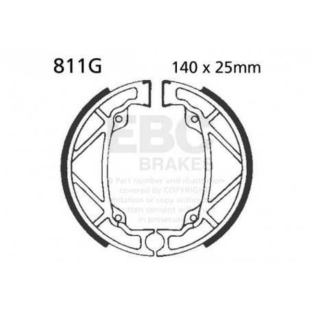 Freni EBC Moto EBC Ganascia del freno scanalata 811G | race-shop.it