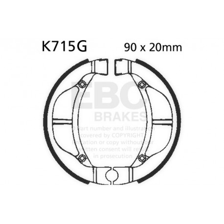 Freni EBC Moto EBC Ganasce freno Grooved K715G | race-shop.it
