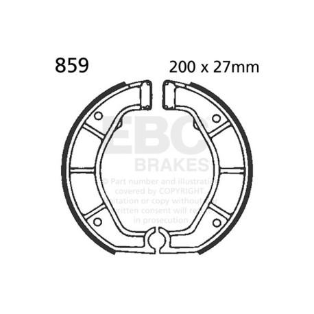Freni EBC Moto EBC Ganasce freno posteriori Plain 859 | race-shop.it