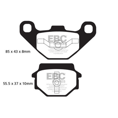 Freni EBC Moto EBC Pastiglie freno Organic FA FA251 | race-shop.it