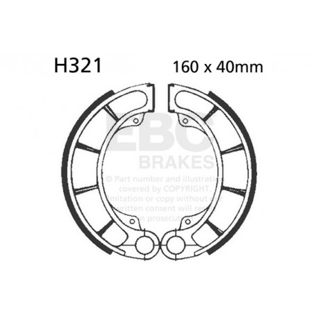 Freni EBC Moto EBC Ganascia Freno Organic H321 | race-shop.it