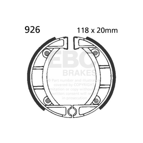 Freni EBC Moto EBC Ganasce freno posteriori Plain 926 | race-shop.it