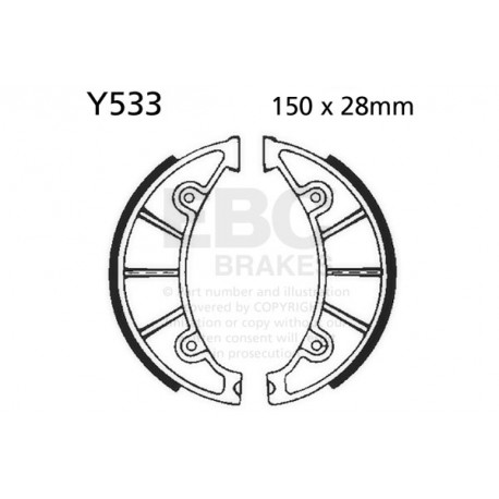 Freni EBC Moto EBC Ganascia Freno Organic Y533 | race-shop.it