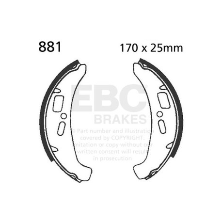 Freni EBC Moto EBC Ganasce freno posteriori Plain 881 | race-shop.it