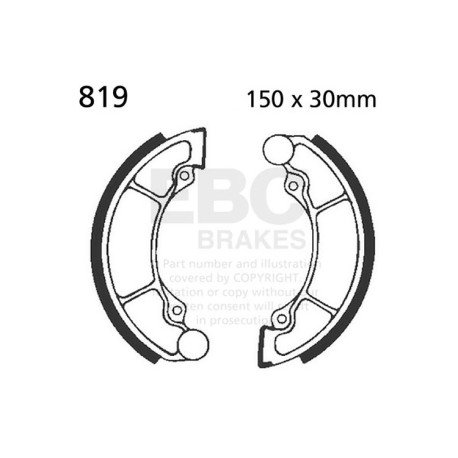Freni EBC Moto EBC Ganasce freno posteriori Plain 819 | race-shop.it