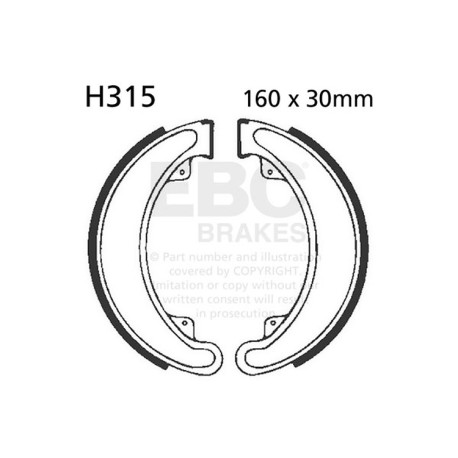 Freni EBC Moto EBC Ganasce freno Plain H315 | race-shop.it