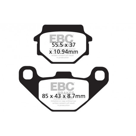 Freni EBC Moto EBC Pastiglie freno Organic FA372TT | race-shop.it