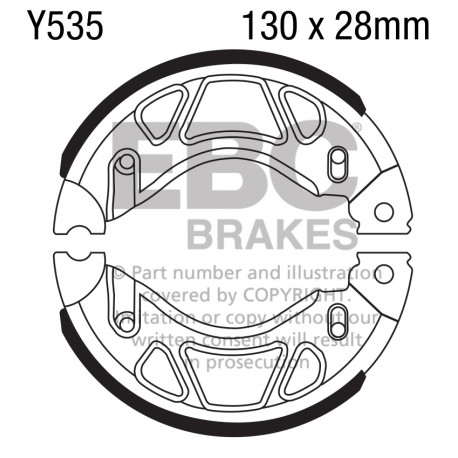 Freni EBC Moto EBC Ganasce freno Plain Y535 | race-shop.it