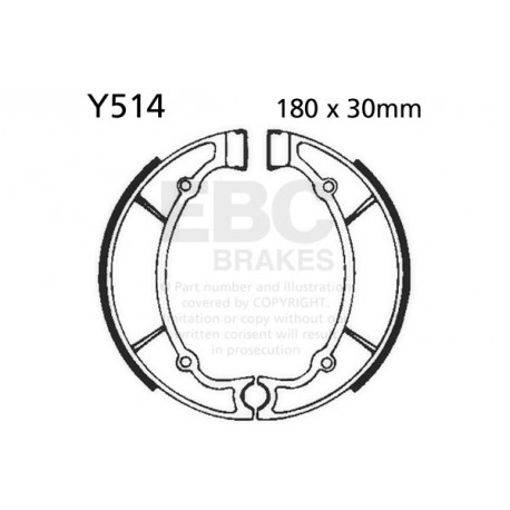 Freni EBC Moto EBC Ganascia Freno Organic Y514 | race-shop.it