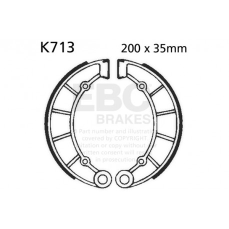 Freni EBC Moto EBC Ganascia Freno Organic K713 | race-shop.it