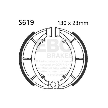 Freni EBC Moto EBC Ganasce freno Plain S619 | race-shop.it