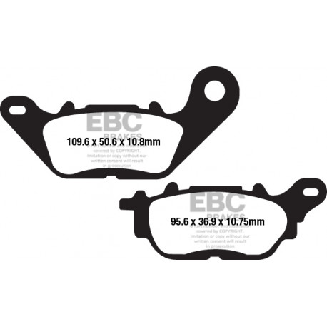 Freni EBC Moto EBC Pastiglie freno Organic FA662 | race-shop.it