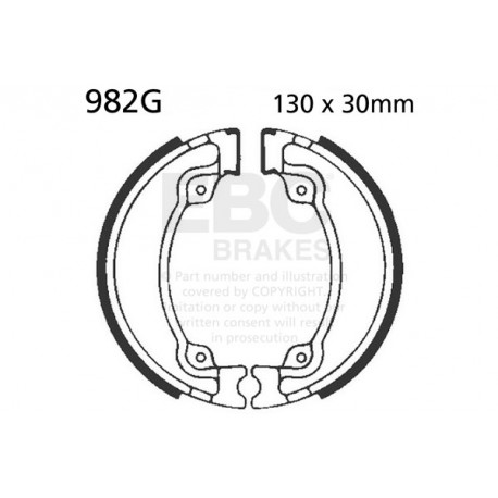 Freni EBC Moto EBC Ganascia del freno scanalata 982G | race-shop.it