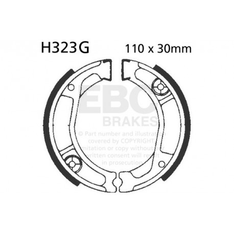 Freni EBC Moto EBC Ganascia del freno scanalata H323G | race-shop.it