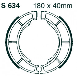 EBC Ganascia del freno scanalata S634G