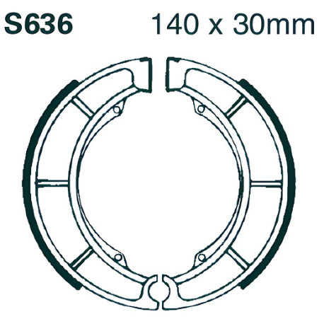 Freni EBC Moto EBC Ganasce freno Grooved S636G | race-shop.it