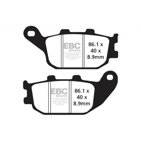 Freni EBC Moto EBC Pastiglie freno SFA358HH | race-shop.it