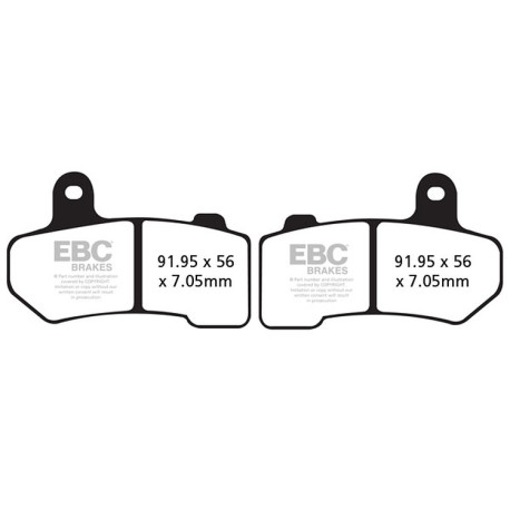 Freni EBC Moto EBC Pastiglie freno Organic FA FA409 | race-shop.it