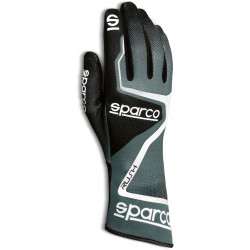 Guanti da karting Sparco RUSH (cuciture interne), nero/bianco
