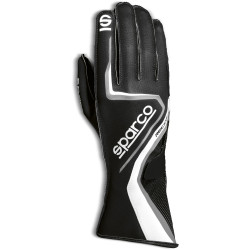 Guanti da karting Sparco RECORD (cuciture esterne), nero/grigio