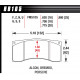 Pastiglie freno HAWK performance brake pads Hawk HB105G.708, Race, min-max 90°C-465°C | race-shop.it