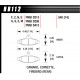 Pastiglie freno HAWK performance Rear brake pads Hawk HB112U.540, Race, min-max 90°C-465°C | race-shop.it