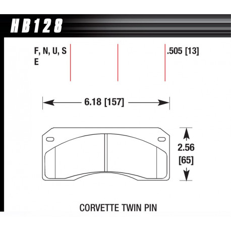 Pastiglie freno HAWK performance brake pads Hawk HB128F.505, Street performance, min-max 37°C-370°C | race-shop.it