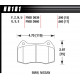 Pastiglie freno HAWK performance Front brake pads Hawk HB181E.660, Race, min-max 37°C-300°C | race-shop.it