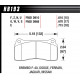 Pastiglie freno HAWK performance Rear brake pads Hawk HB193G.670, Race, min-max 90°C-465°C | race-shop.it