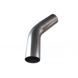 Tubo in acciaio inox - gomito 45°, 63,5mm, lunghezza 40cm