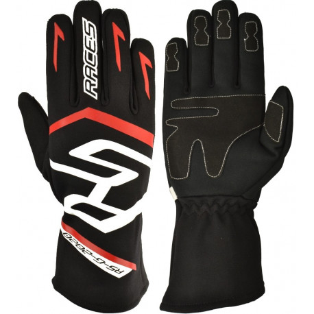 Promozioni Guanti da gara RACES PREMIUM EVO II (cuciture interne), nero/rosso | race-shop.it