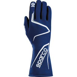 Guanti da gara omologati FIA Sparco LAND+ (cuciture interne), blu