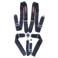 Cinture di sicurezza sportive a 5 punti RACES 3" (76mm), nero