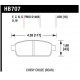 Pastiglie freno HAWK performance Rear brake pads Hawk HB707F.638, Street performance, min-max 37°C-370°C | race-shop.it