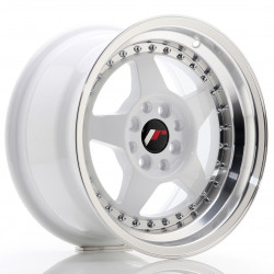 Cerchi JR JR6 15x8 ET25 4x100/108 Bianco con bordo lavorato