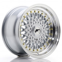 Cerchi JR JR9 15x8 ET15 4x100/114 Argento con bordo lavorato