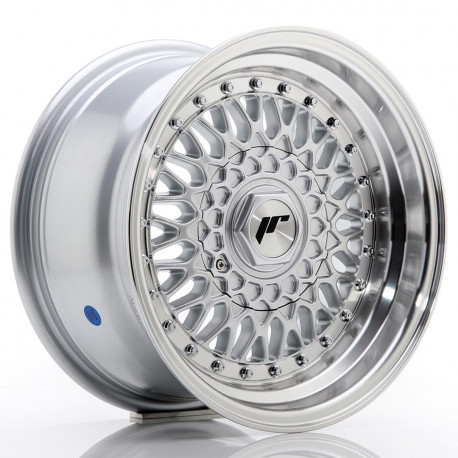 Cerchi in lega Cerchi JR JR9 15x8 ET20 4x100/108 Argento lavorato + rivetti d`argento | race-shop.it