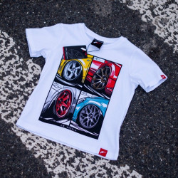 Maglietta Junior JAPAN RACING Mix, Bianco