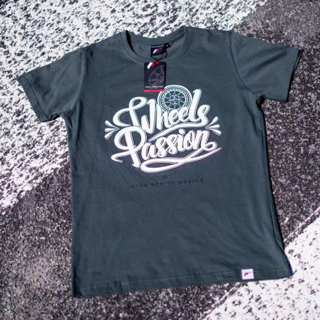 Magliette T-shirt da uomo JAPAN RACING Wheels Passion, verde oliva | race-shop.it