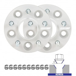 Set di distanziali ruota 2 Pezzi (con colonnette integrate) per Honda Civic Type R FN - 35mm, 5x114.3, 64,1