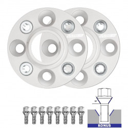 Set di distanziali ruota 2 Pezzi (filettati) per Seat Mii KF (AA) - 25mm, 4x100, 57,1
