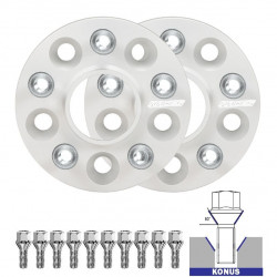 Set di distanziali ruota 2 Pezzi (filettati) per Skoda Superb I B5 (3U) - 25mm, 5x112, 57,1