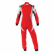 Tute Tuta da corsa omologata FIA OMP First-EVO, rosso/bianco | race-shop.it