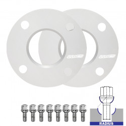 Set di distanziali ruota 2 Pezzi (di transizione) per Peugeot 107 AB10 - 5mm, 4x100, 54,1
