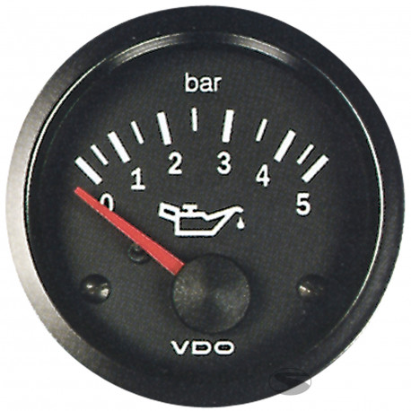 Strumentazione VDO Cockpit Vision VDO strumento (manometro) Pressione dell`olio (0-5 BAR) - serie cockpit vision | race-shop.it
