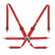 Cinture di sicurezza e accessori Cinture di sicurezza sportive a 6 punti omologate FIA OMP ONE ENDURANCE 2"/3" (50/76mm), rosso | race-shop.it