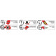 Cinture di sicurezza e accessori Cinture di sicurezza sportive a 6 punti omologate FIA OMP FIRST 3" (76mm), rosso | race-shop.it